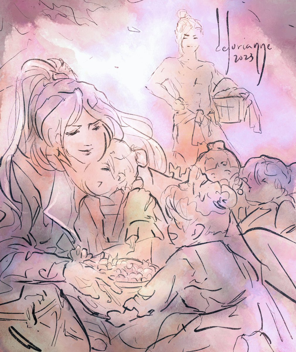 A quick sketch before I sleep, for #MuQingHappyDay