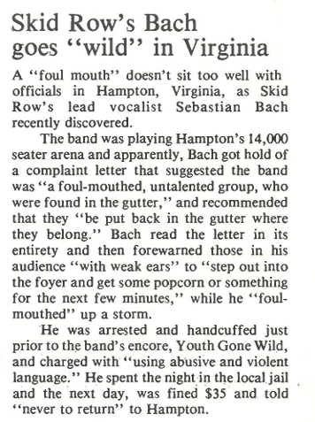 Sebastian Bach™️ on Twitter: "Yes I remember this show. Thank God my