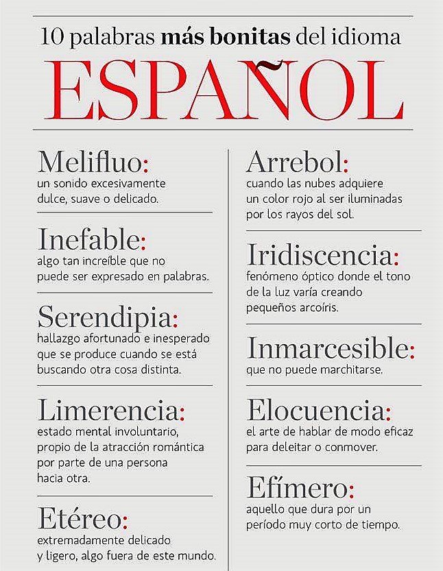¿Son estas las diez palabras más hermosas del español?
