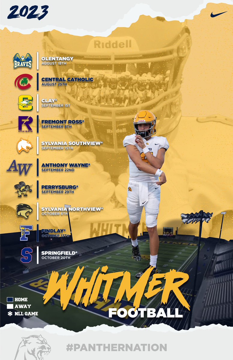 #𝐏𝐚𝐧𝐭𝐡𝐞𝐫𝐍𝐚𝐭𝐢𝐨𝐧, 𝕠𝕟𝕝𝕪 𝟙𝟚𝟝 𝕕𝕒𝕪𝕤 𝕦𝕟𝕥𝕚𝕝 𝕜𝕚𝕔𝕜𝕠𝕗𝕗! 𝐇𝐞𝐫𝐞 𝐢𝐬 𝐨𝐮𝐫 𝟐𝟎𝟐𝟑 𝐬𝐜𝐡𝐞𝐝𝐮𝐥𝐞 🐾

#WhitmerFootball