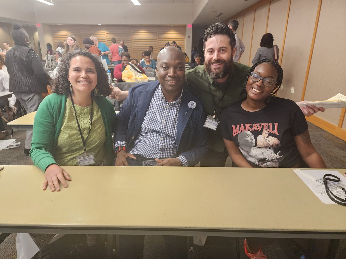Had the ultimate pleasure of introducing John Lewis Writing Grant winners Michaeljulius Y. Idani (fiction) <a href="/mjyidani/">Michaeljulius Y. Idani</a> Josina Guess (nonfiction) <a href="/josinaguess/">Josina Guess</a> and poet Samantha Williams. With Garrard Conley <a href="/gawriters/">Georgia Writers</a> Red Clay Writers Conference
