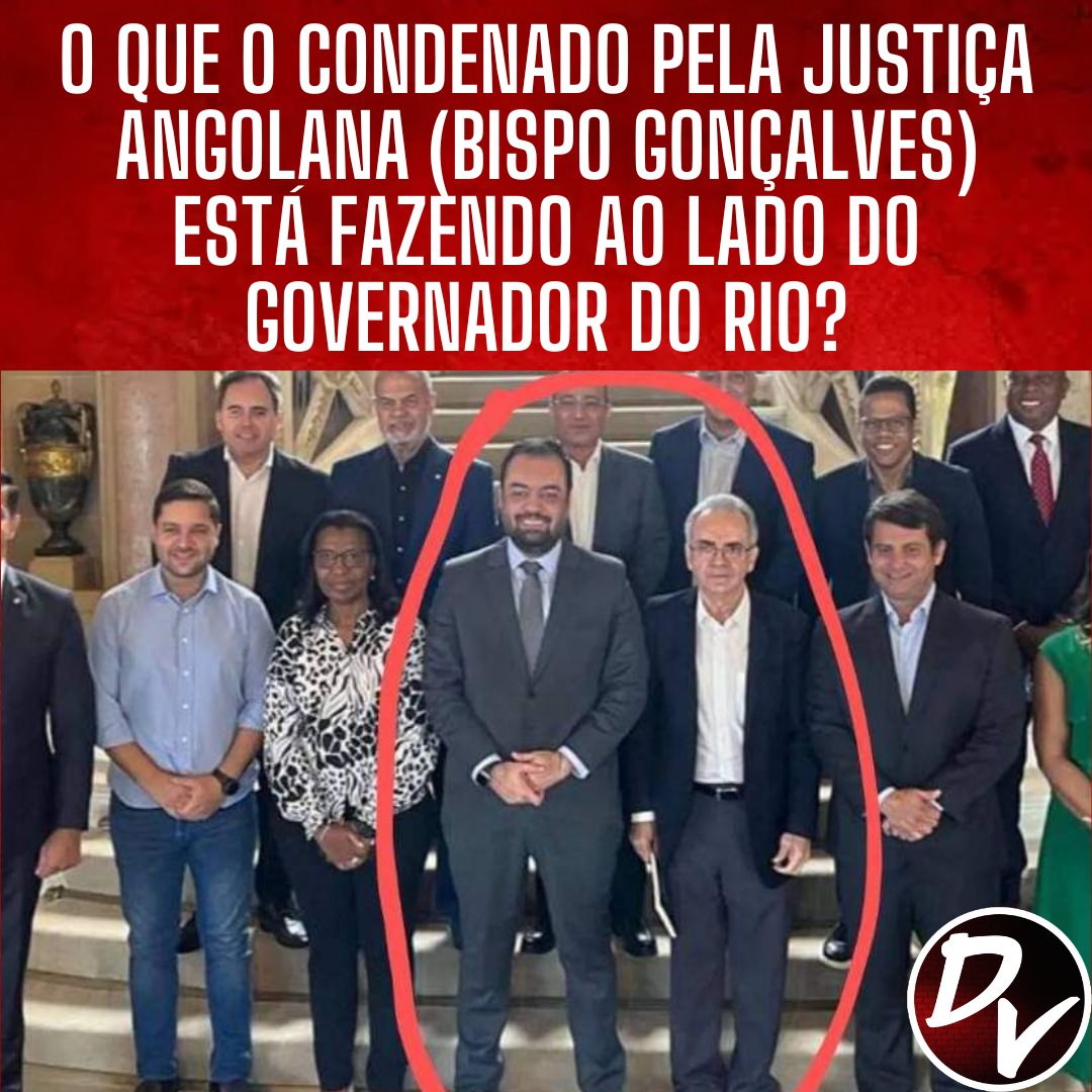 Davi Vieira (@falecomdavi) on Twitter photo Será que o Sr.GOVERNADOR do Rio sabe que o cidadão na foto foi condenado por crime doméstico em Angola por impor que casais façam a vasectomia?
Favor perguntem ao Governador se a Universal vai ter influência no governo dele.
<a href="/claudiocastroRJ/">Cláudio Castro</a>
<a href="/IgrejaUniversal/">Igreja Universal</a>
<a href="/HonoriltonGonca/">Honorilton Goncalves</a> Será que o Sr.GOVERNADOR do Rio sabe que o cidadão na foto foi condenado por crime doméstico em Angola por impor que casais façam a vasectomia?
Favor perguntem ao Governador se a Universal vai ter influência no governo dele.
<a href="/claudiocastroRJ/">Cláudio Castro</a>
<a href="/IgrejaUniversal/">Igreja Universal</a>
<a href="/HonoriltonGonca/">Honorilton Goncalves</a>