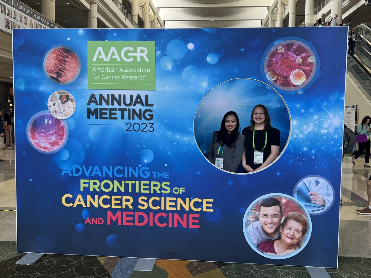 Representing  the <a href="/kennethschen/">Kenneth S. Chen</a> lab and <a href="/utswcancer/">UTSW Simmons Cancer Center</a> at #AACR23 with graduate student Claudette Frair