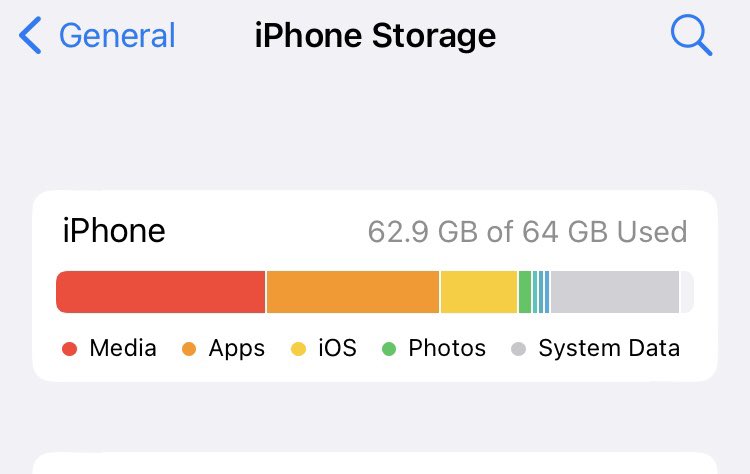 I used the nuclear option at the start of March, restored from backup, cleared the issue. It’s taken six weeks for almost a quarter of the memory to fill up again and I’m back to where I started. It feels like a built in obsolescence thing, as my old SE did something similar.