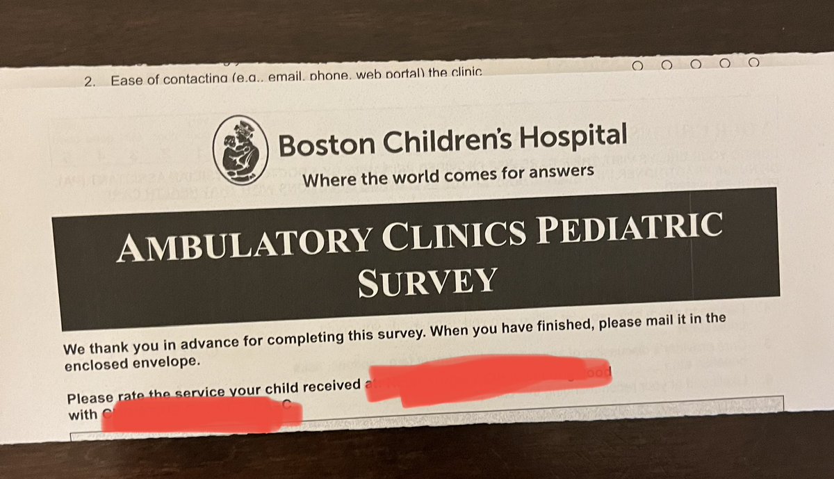 Another day and another reminder that it makes no sense for patient experience surveys — especially for busy caregivers like parents or decedents (hospice) — to be paper that need to be sent back in snail mail
