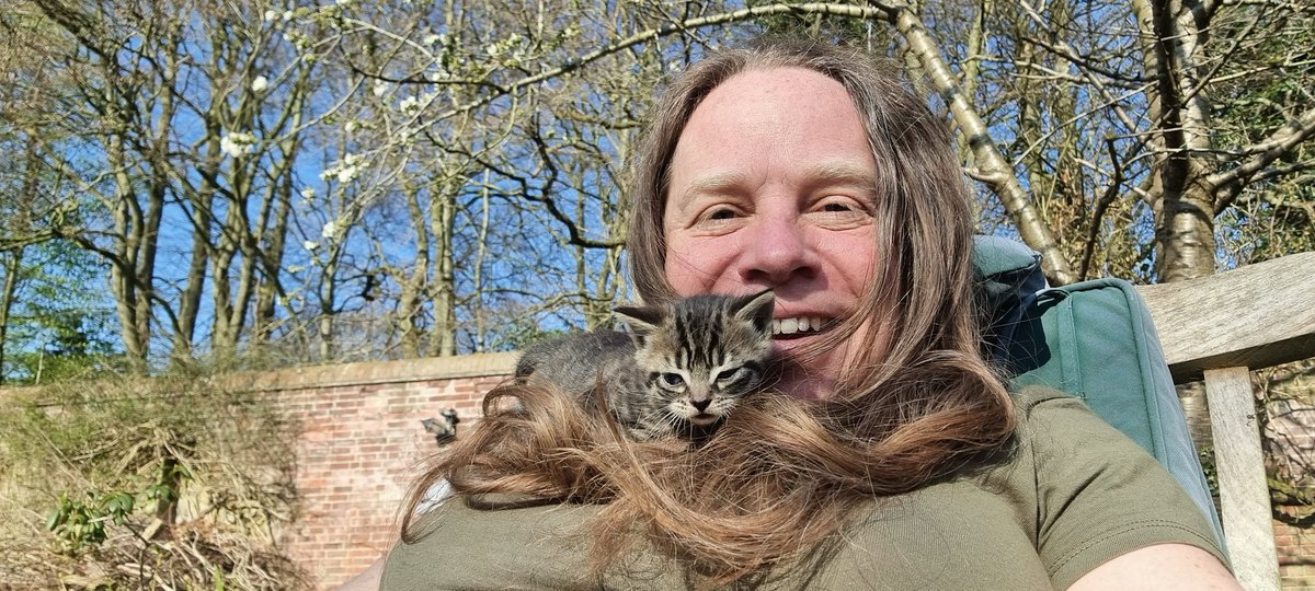 katyjon's tweet photo. It's #Caturday the sun is out and Spring is finally tweeting, well the birds are among the plum and cherry blossom. Happy day. #CatsofTwitter https://t.co/8LqKBtSZPF