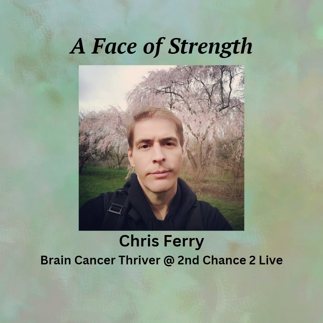 2nd_Chance2Live's tweet photo. 🧵1/3

Happy (belated) Birthday to #braincancerthriver @chrisF9800! 🎊🙏🏻💛

Chris was first recognized as #aFaceOfStrength on 7/20/22 (a.k.a #gbmawarenessday).

#BTSM #GBM #inspiration #glioblastomamultiforme #findacure #braincancer #braincancerresearch #braincancerawareness https://t.co/VdimBNFQ9f