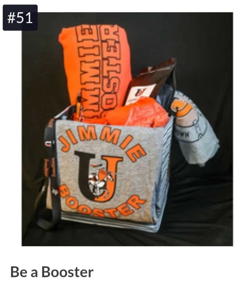 UJBoosterClub's tweet photo. BIDDING IS OPEN!!
#DineAndBid2023 #JimmieBahama silent auction is LIVE. Check iut the #JimmiePride items donated by your #JimmieBoosterClub Coaches and fans! Link in the bio. Proceeds to Jimmie student scholarships. Happy shopping!!
#GoJimmies #DineAndBid #BidHigh #BidOften https://t.co/u3iW00JlBZ