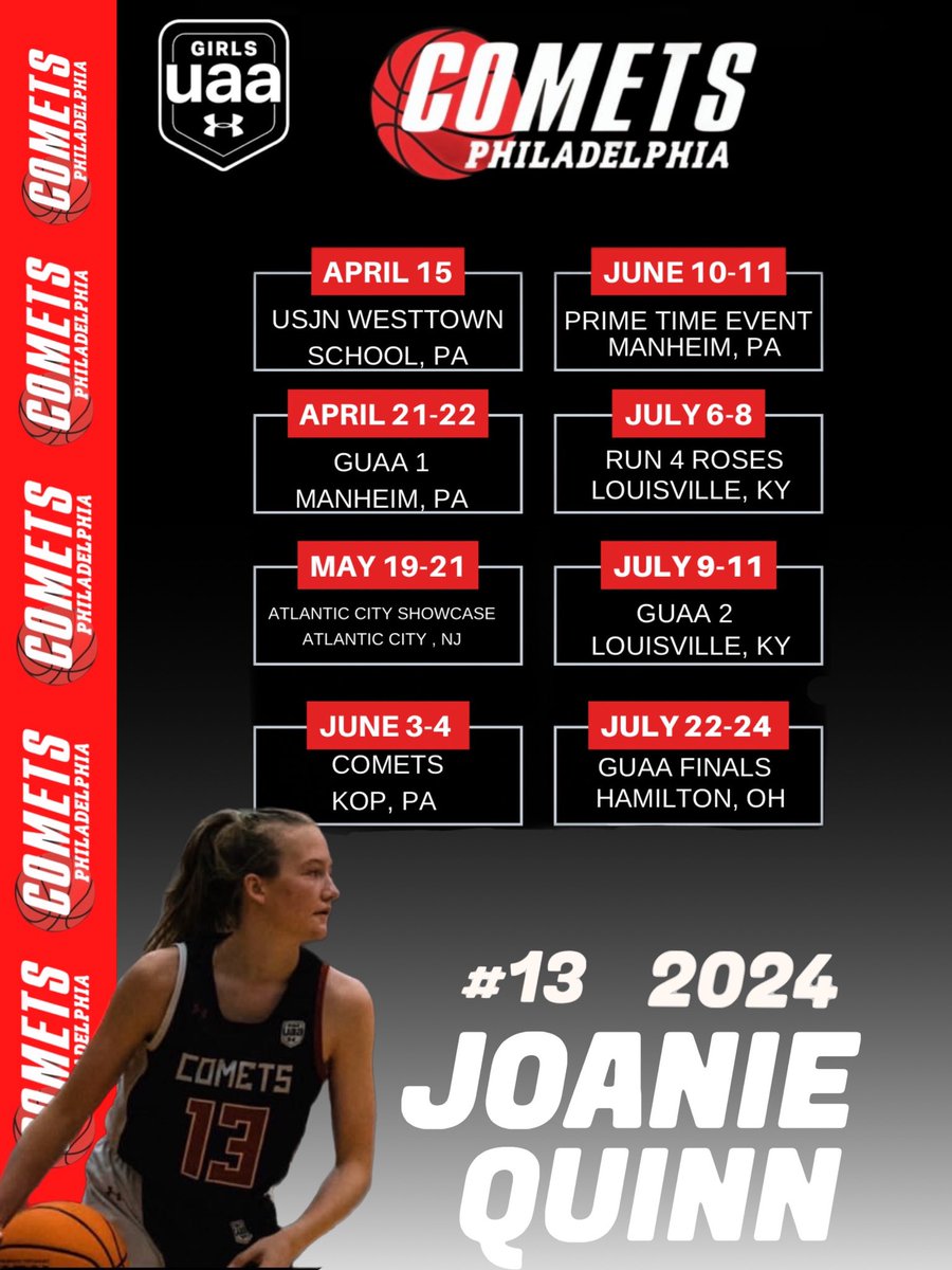 Can’t wait to get back on the court with <a href="/CometsBallers/">Comets Basketball</a> today. Here’s our schedule for the summer!