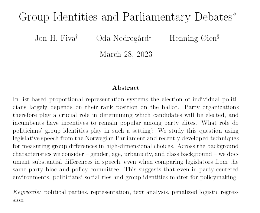 At #MPSA2023 (1.15pm, 7th-Burnham 1) I am presenting my paper with @NedregardOda and @hennioi. 

jon.fiva.no/docs/FivaNedre…