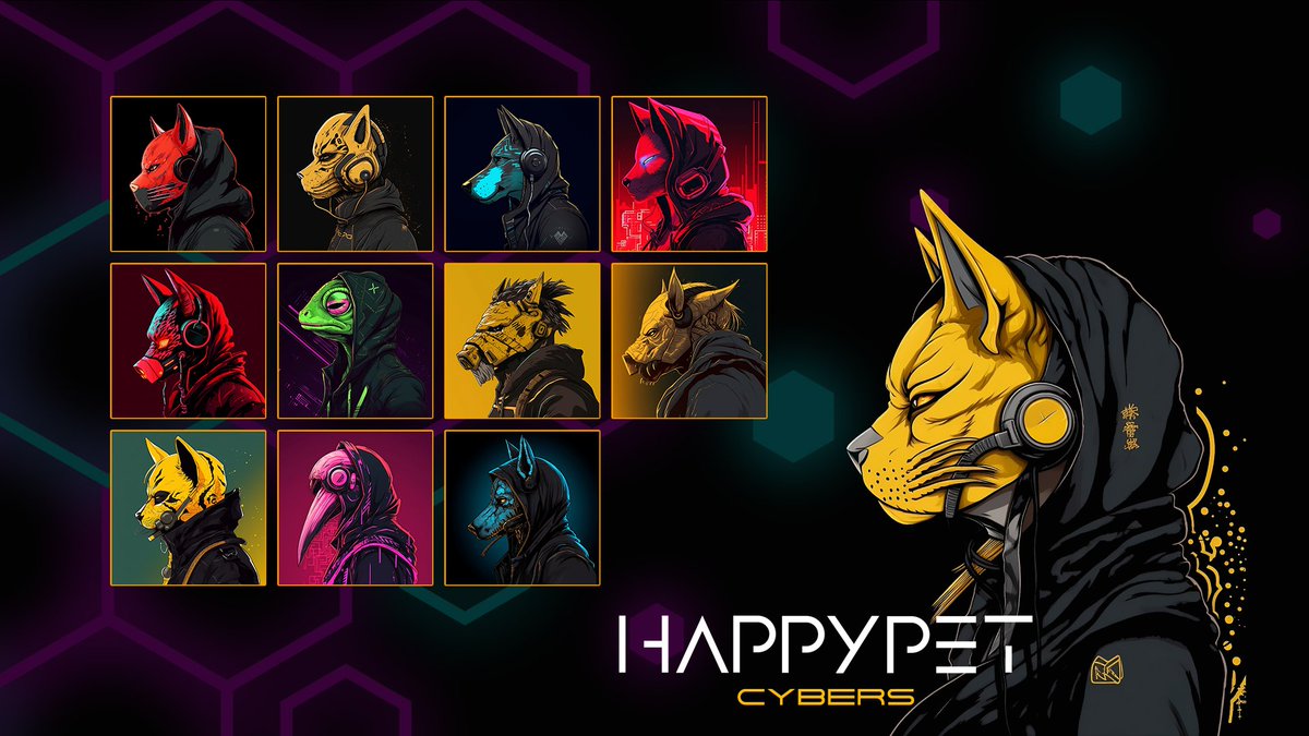 The HappyPet Cybers are coming!

Hello everyone! The Cybers are part of the HappyPets world! 
A collection of truly unique Cyber Animals set to launch on the #XRPL 
Cat
Dog
Bird
Warthog
Frog
Rabbit
And many more.. 
Expect a lot of exciting things very soon!
#NFT #NFTs #NFTProject