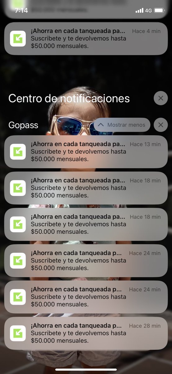 MayaCadena's tweet photo. Por favor @Gopasscolombia en transcurso de anoche hasta ahora me ha llegado la misma notificación mas de 50 veces! Llegan cada 5 minutos es desesperante, ya puse la queja y no pasa nada https://t.co/TzSpPBlG4r