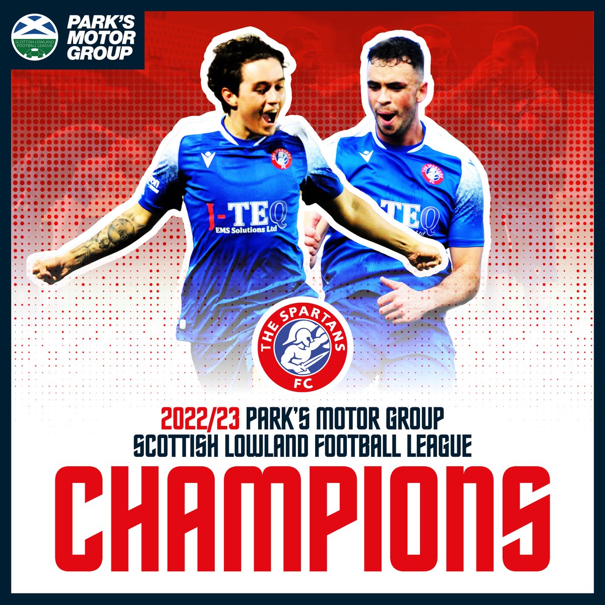 OfficialSLFL's tweet photo. 🏆 The Spartans have won the 2022/23 Park’s Motor Group Scottish Lowland Football League.

https://t.co/9ozcL9kCGT https://t.co/9H5zzlyy8V