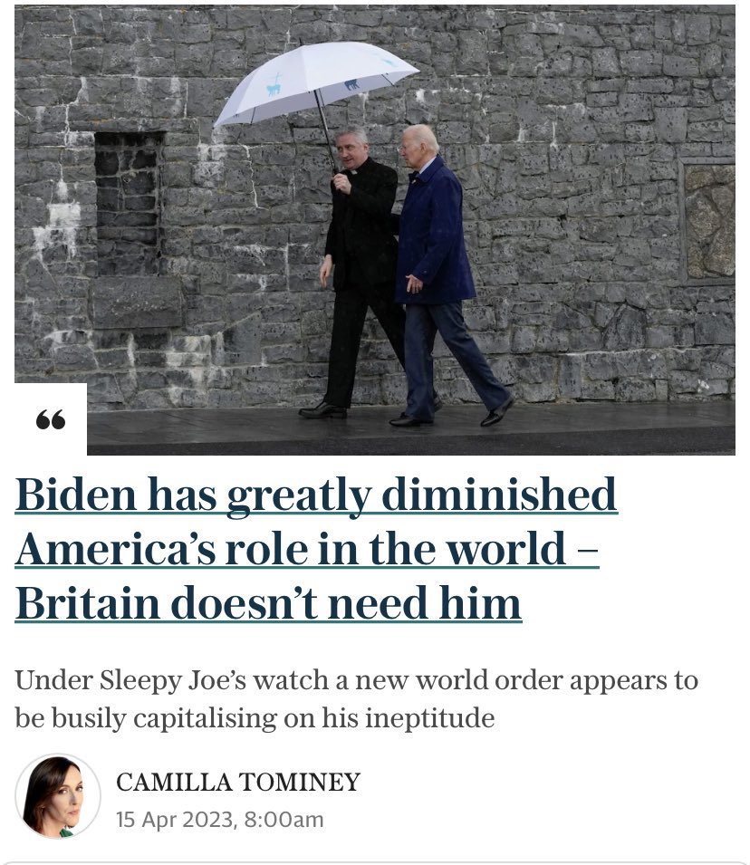 ritaag's tweet photo. Camilla Tominey is bitter and mad that President Joe Biden  isnt going to her King’s coronation! Time for Brits like her to accept that their Empire is long gone and it aint coming back. They are just a tiny and salty island off the coast  of France😅 https://t.co/UjWD8Z4Ii3