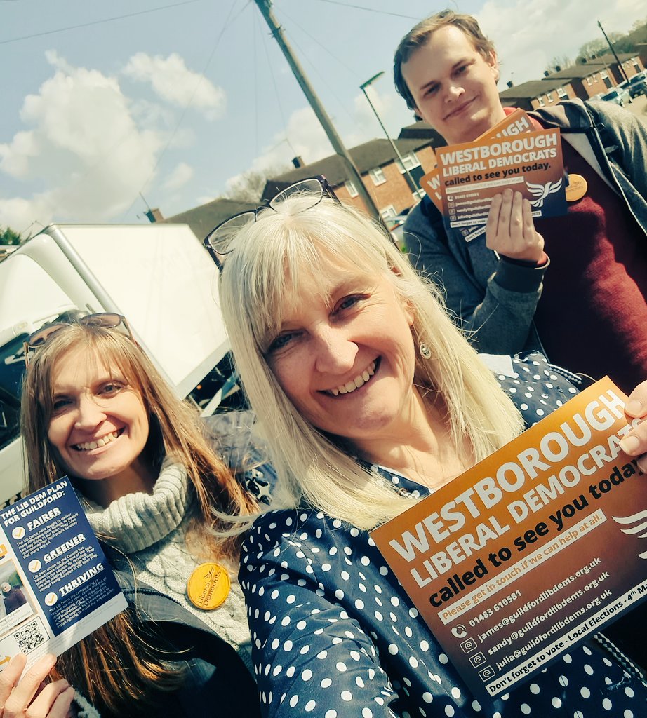 JuliaMcShane's tweet image. Gorgeous day to be chatting to people in Park Barn :) Great support &amp;amp; postal votes already cast for our Lib Dem team! Thank you :)

#LocalTeam #sandylowry #jamessteel #juliamcshane #LiberalDemocrats #guildfordlibdems  #trustedteam #positive #caring #community