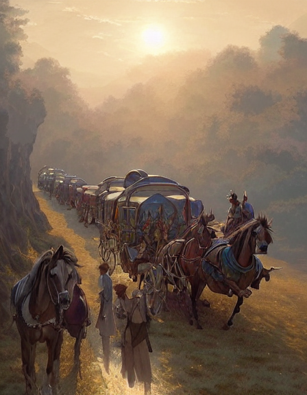 CormacFayle's tweet photo. We've caught sight of the caravan and the magnificent horses that accompany it. What a sight to behold! @EanFayle is truly entranced. #CaravanLife #HorsePower https://t.co/bxYP3XQ6MQ