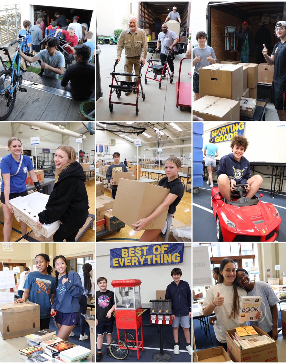 Potpourri Move-In Day is here! Students, parents (current/past), alums, faculty and staff were on hand this morning to help move items from trucks and storage containers into the Field House and Commons for sorting.