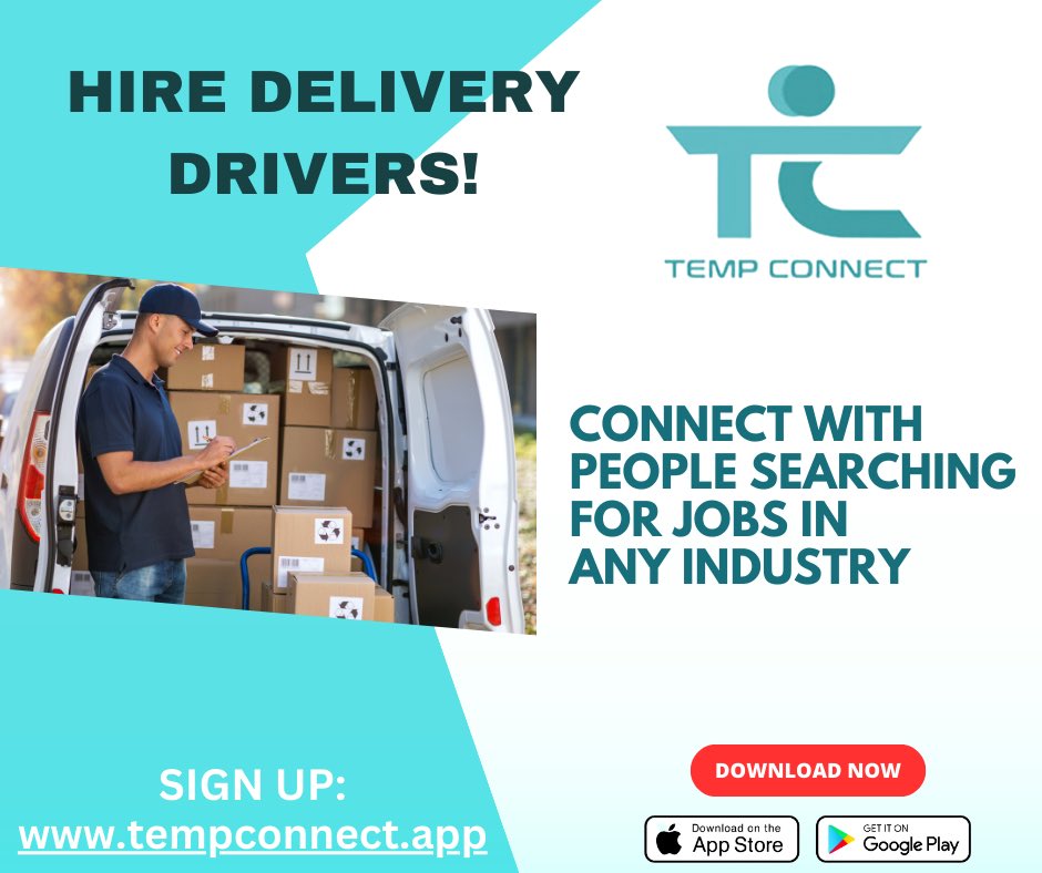 Are you looking to Hire? Connect with People searching for Jobs in any Industry for short-term and long-term opportunities.
 
 #deliverydriver, #delivery, #deliveryservice, #truckdriver, #trucker, #truckerjobs, #worldwide, #Global, #jobs, #workforce, #employment, #jobsearch, #gig