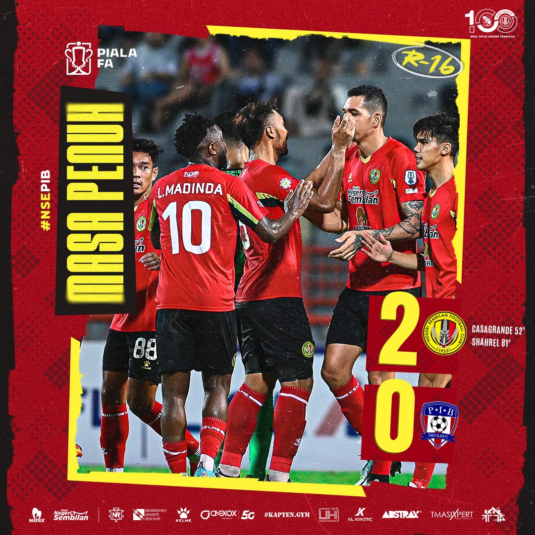 nsfc1923's tweet photo. Tamat perlawanan. 

Skuad Jang berjaya menewaskan PIB FC 2 - 0 hasil jaringan Casagrande dan Shahrel Fikri. 

#NSEPIB
#NSFC
#HobinJangHobin https://t.co/pU0XgNiory