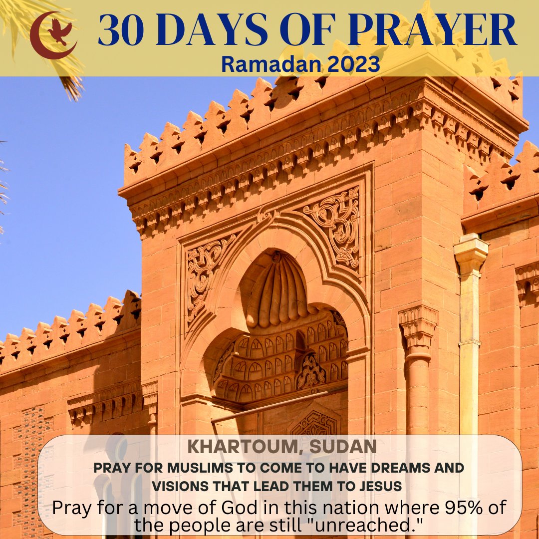 reachingmuslims's tweet photo. In Sudan, the gospel spread through many years of upheaval. The wars scattered Christian refugees throughout the country, so even through suffering the Good News spread.  

#prayforthepersecuted #athirdofus #prayduringramadan #agwm #usmissions  #pray https://t.co/fKp7V1bQw8
