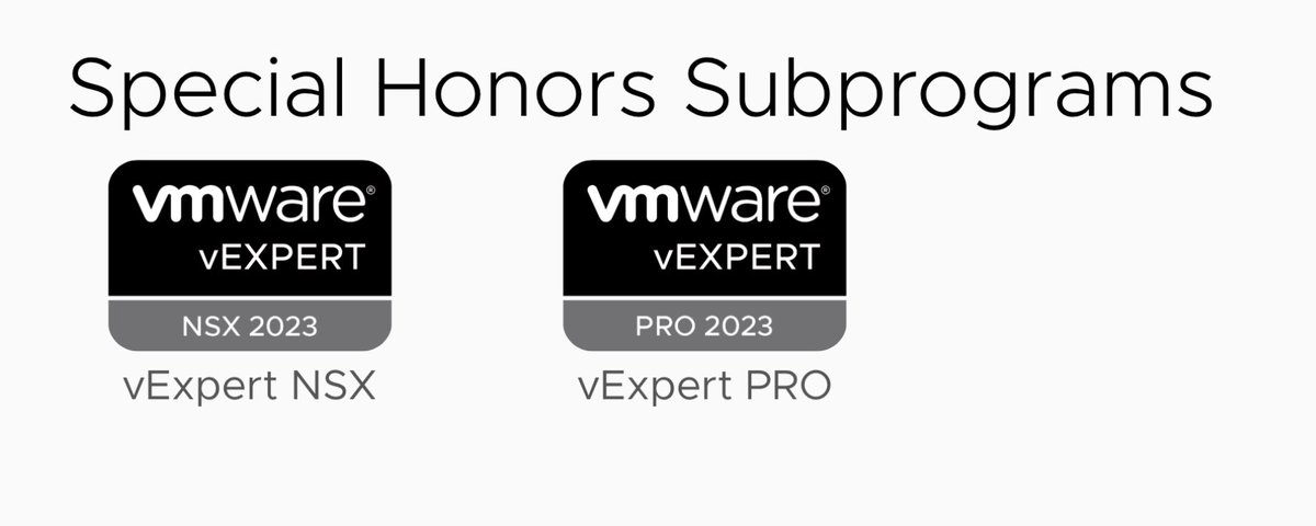 Excited to be part of #VMware #vExpertPro and #vExpertNSX subprograms. Looking forward to making more contributions to #vExpert community. Thank you @vExpert community. #RunNSX