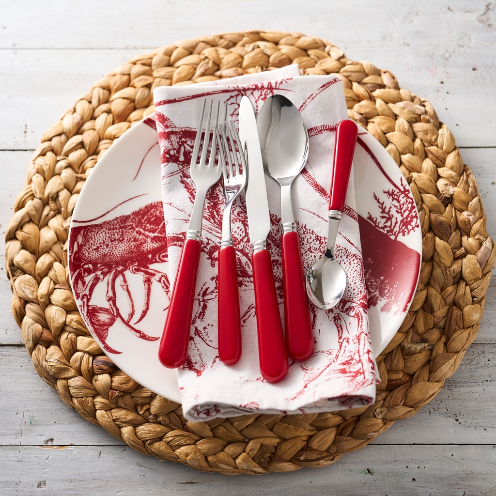 CaskataHome's tweet photo. With 4 of our most popular patterns on 100% cotton napkins, there are endless combinations to play with. Which is your favorite? (Also, here's a sneak peak of our new flatware, coming soon!) π¦ποΈπ #caskata #caskatatableware https://t.co/Dnmw5OSW5K