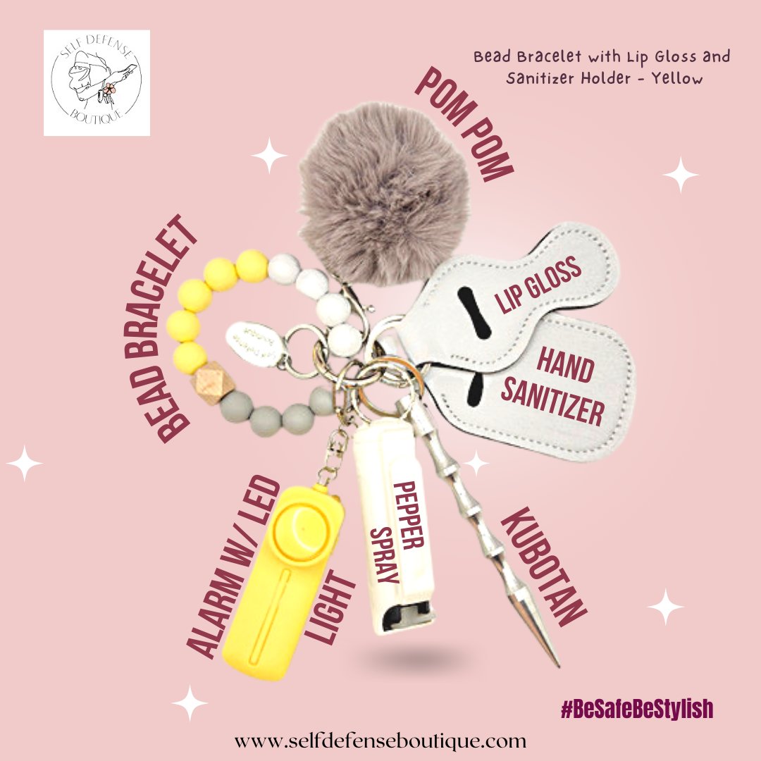 selfdefensebou1's tweet image. Make your day a little brighter with this cheerful and practical #beadbracelet! The perfect accessory to keep you looking stylish and feeling safe wherever you go. Get yours now and show off your sunny personality! 
#selfdefensekeychain #keychaingoals #safetyfirst #safetygear