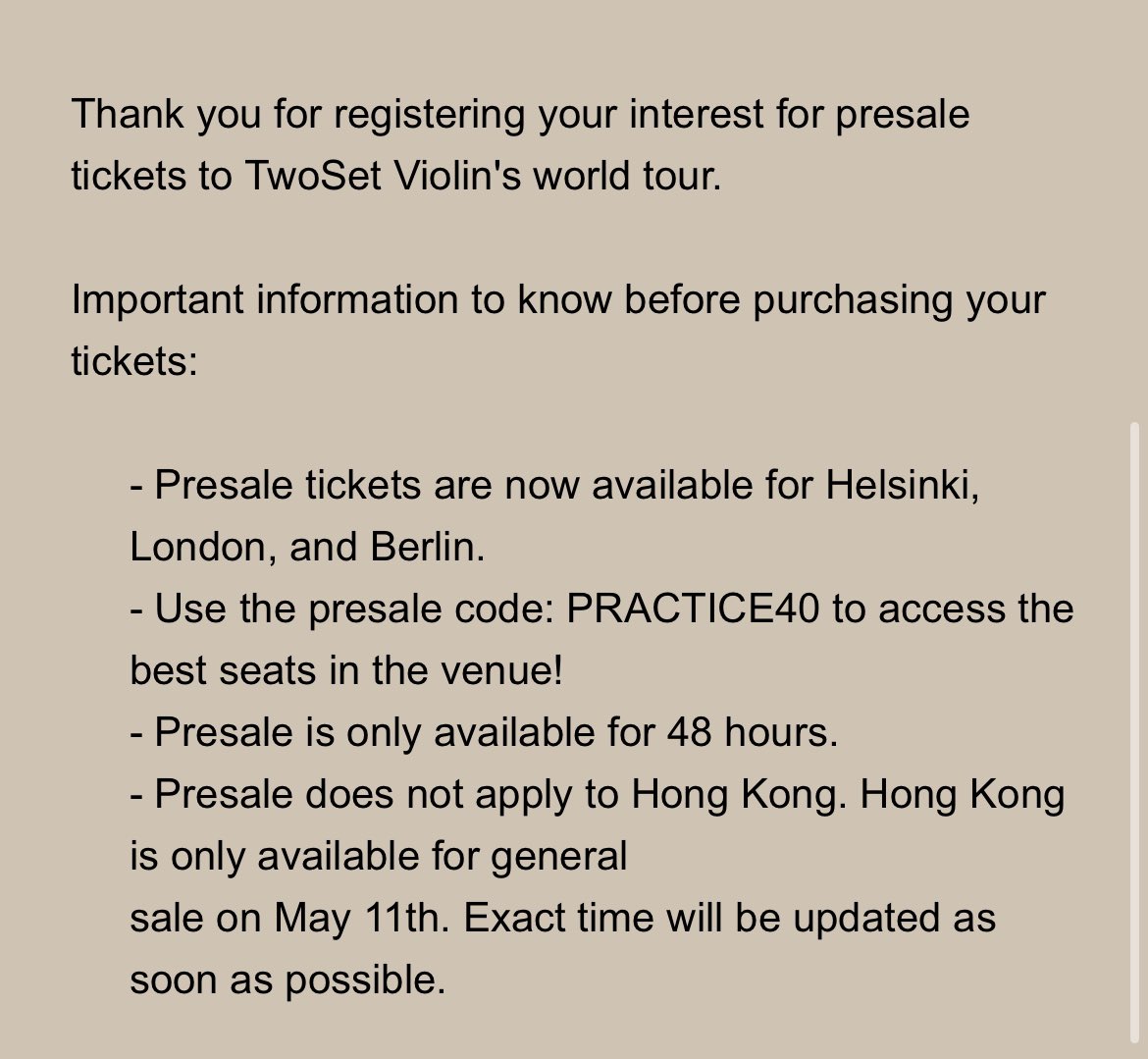 DayDreaming2Set's tweet photo. TwoSet Violin World Tour Leg 1 https://t.co/tMJe0t61eo