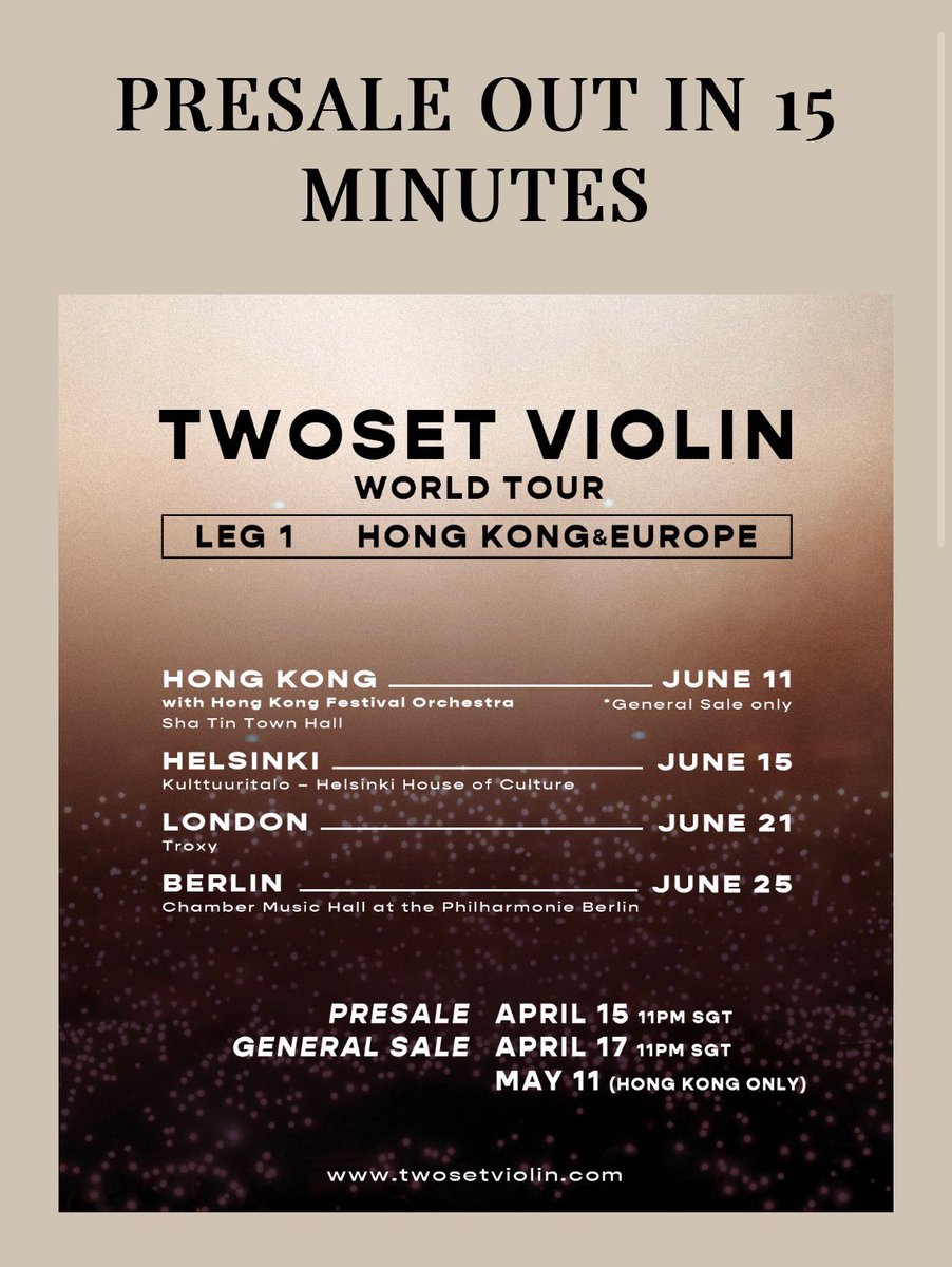 DayDreaming2Set's tweet photo. TwoSet Violin World Tour Leg 1 https://t.co/tMJe0t61eo