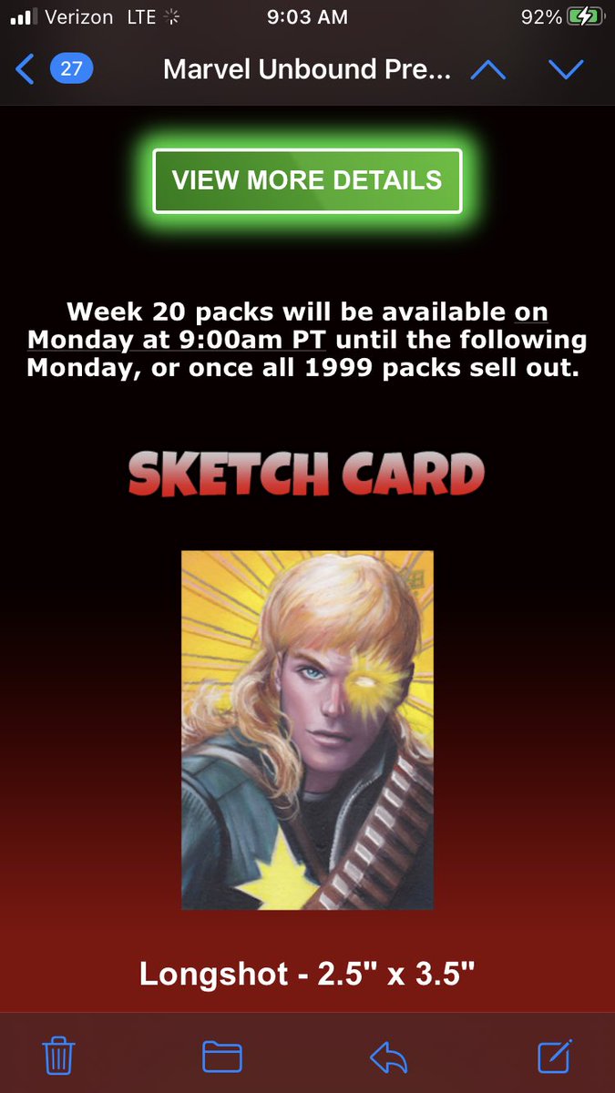 Mpacks6's tweet photo. Monday 9am pacific… Marvel Unbound presents Lady Deathstrike by artists Fred & Ian. Good luck. 🍀 #Marvel #upperdeckepack https://t.co/7cmo8dvczo