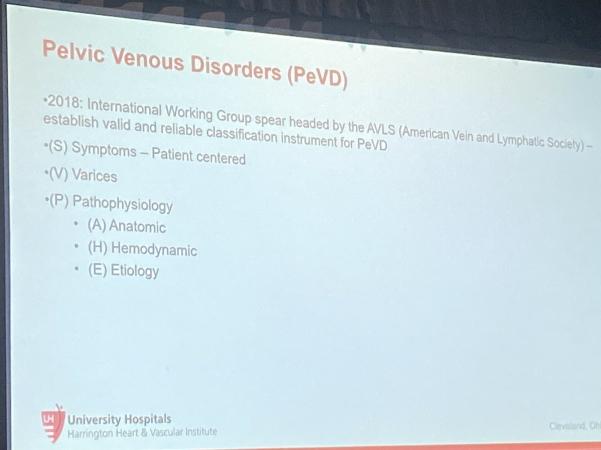 heatherlgornik's tweet photo. .@KaremHarthMD reviews core elements of duplex protocols for assessment of pelvic venous insufficiency @HarringtonHVI @UHVascular https://t.co/sRE3YKIc4w