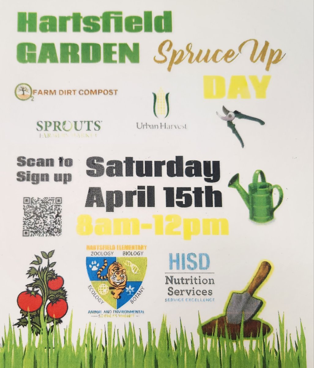 Special thanks to our @HISD_Wraparound specialist Mr. Godley for securing volunteers, snacks, and hydration products for our garden spruce up day! @sproutsfm @oakfarmsdairy @HartsfieldAES @TeamHISD @HISDChoice