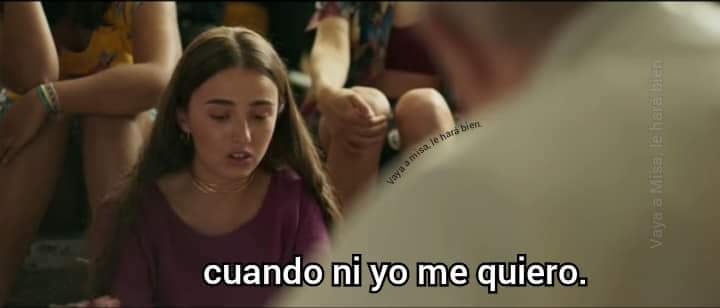 X: "No te puedes identificar con una frase"

La frase: