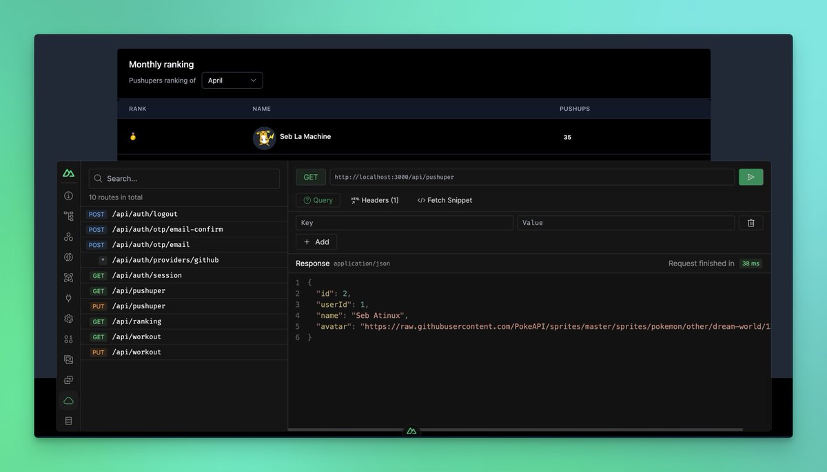 Atinux's tweet photo. The upcoming Server Routes tab in the Nuxt Devtools is so goooood 🚀 https://t.co/1NhVyRVRfb