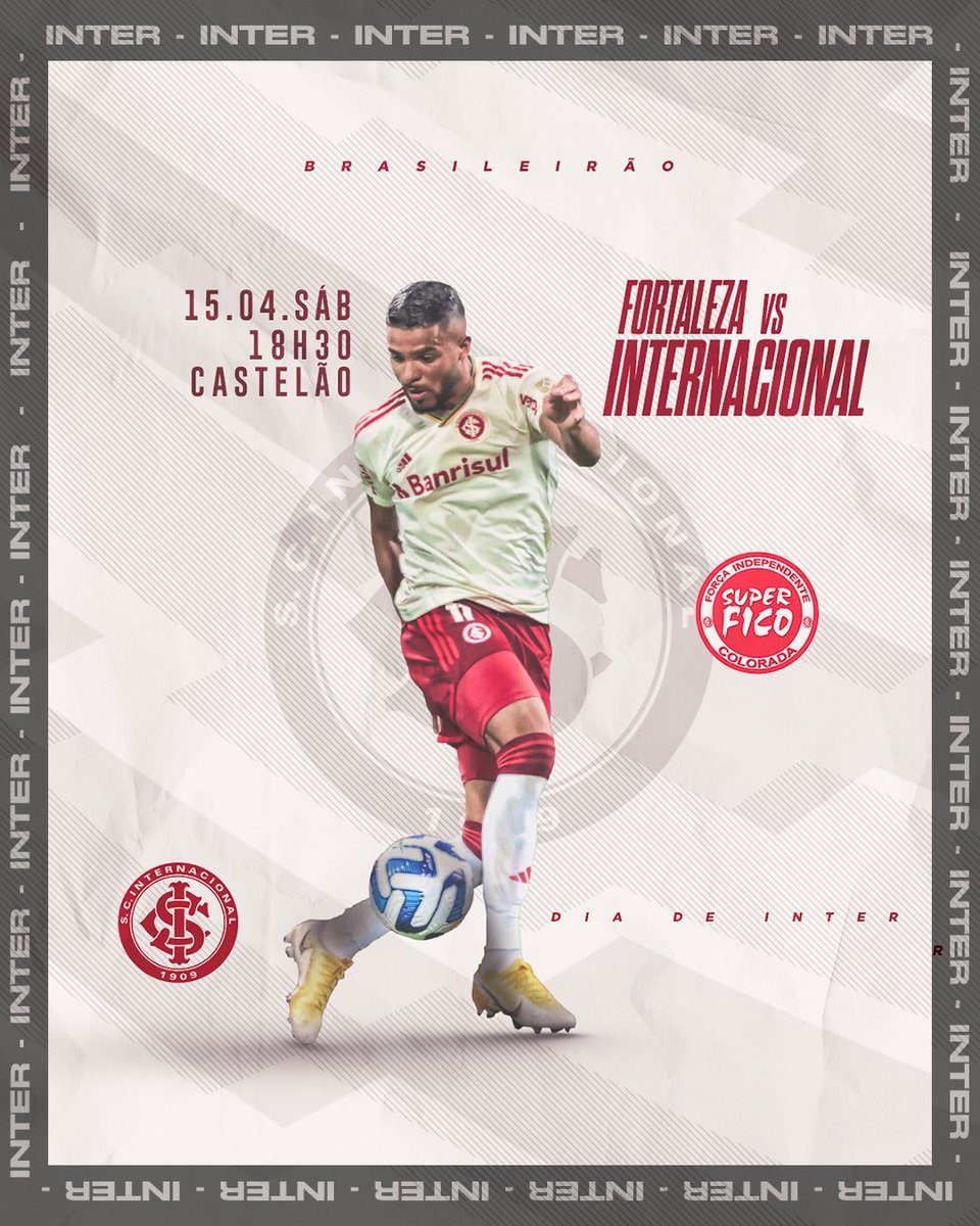 DIA DE INTER 🇮🇩🔥

Estreia no @brasileirao contra o @fortalezaec 

⚪️🔴 VAMO VAMO INTER! 

#SuperFico #SuperFico1977 #SempreAoLadodoInter #SportClubInternacional #TorcidaOrganizada #Brasileirao2023 #VidadeTorcida