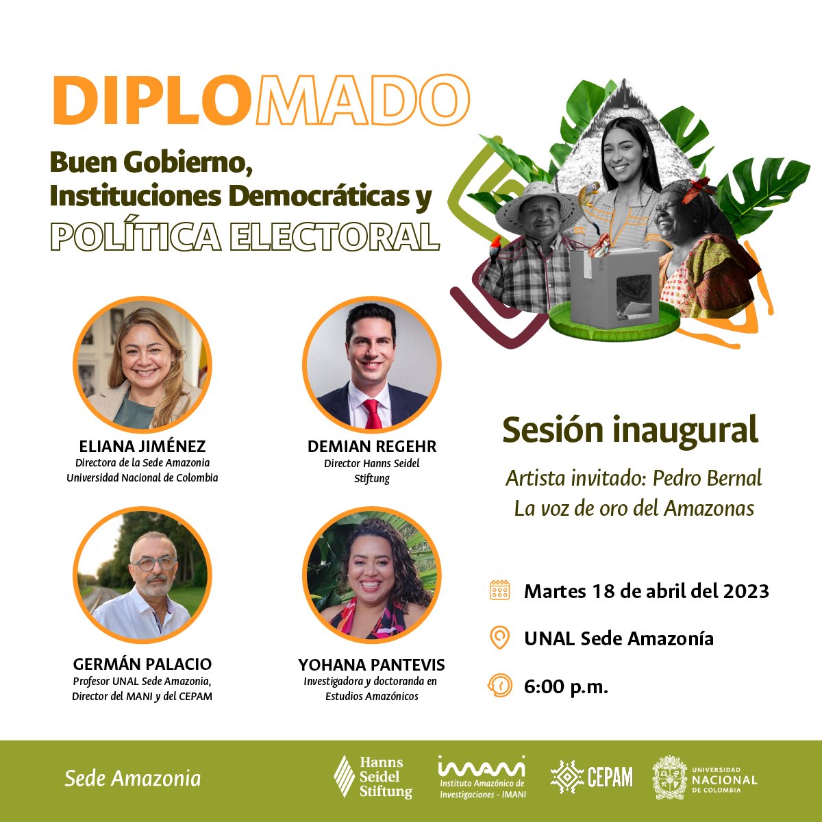HannsSeidelCol's tweet photo. #HSSColombia 📌Sesión Inaugural del Diplomado Buen Gobierno, instituciones democráticas y política electoral en Leticia,Amazonas

Seleccionamos a 48 becarios que participarán en este programa a través de la alianza entre @unaloficial y @HannsSeidelCol
#AlServicioDeLaDemocracia 🇨🇴 https://t.co/uHRqwo8NXz