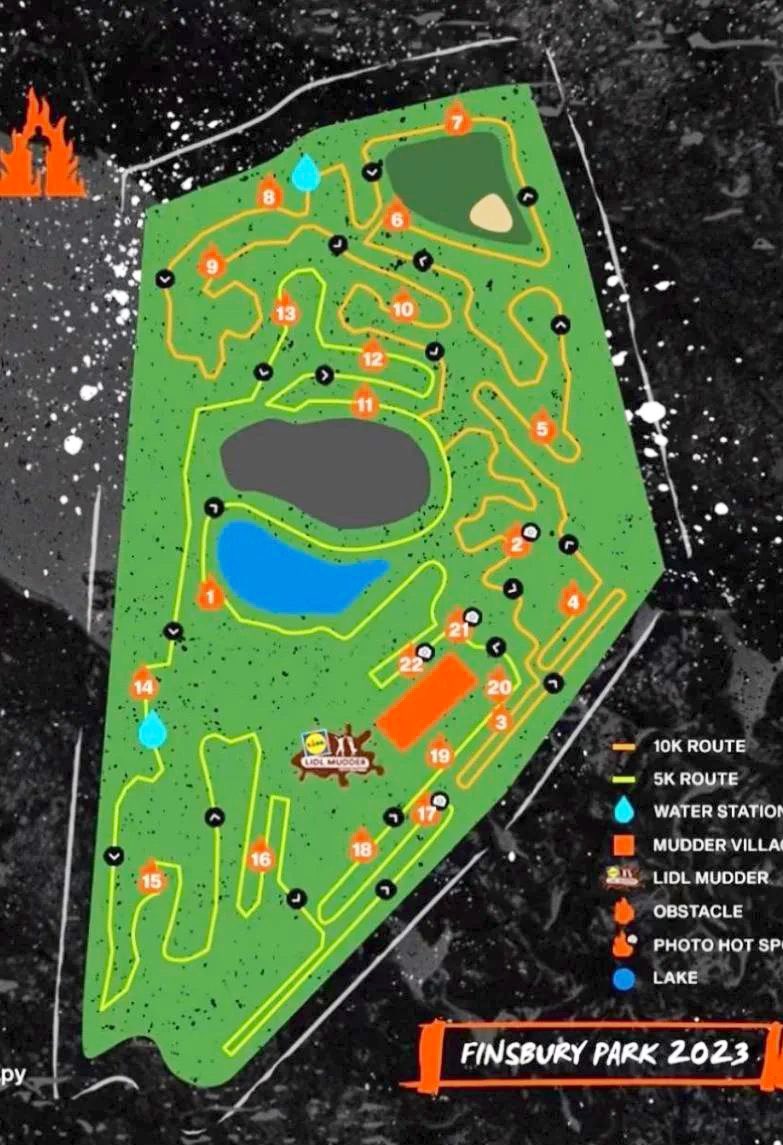 HarringayBirder's tweet photo. The extent of @toughmudder’s violation of Finsbury Park is even greater than I had imagined.

They’ve taken over literally the whole park. 

Why have you let them, @haringeycouncil? @FinsParkFriends https://t.co/20O09UsKvr