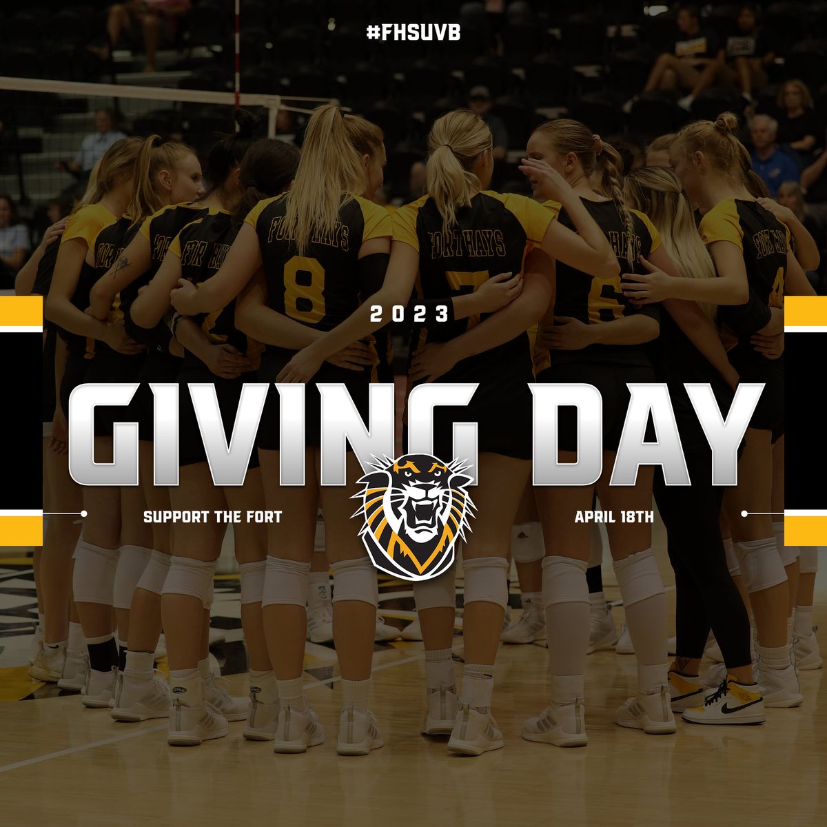 fhsuvb's tweet photo. FHSU Giving Day 2023 is next week and we would be honored if you would consider donating to our team! Gifts are accepted today through April 18th at https://t.co/Rz8myj522z. Thank you advance for participating in Giving Day and helping us Defend The Fort!

#fhsuvb #DefendTheFort https://t.co/06WC3uhQvu