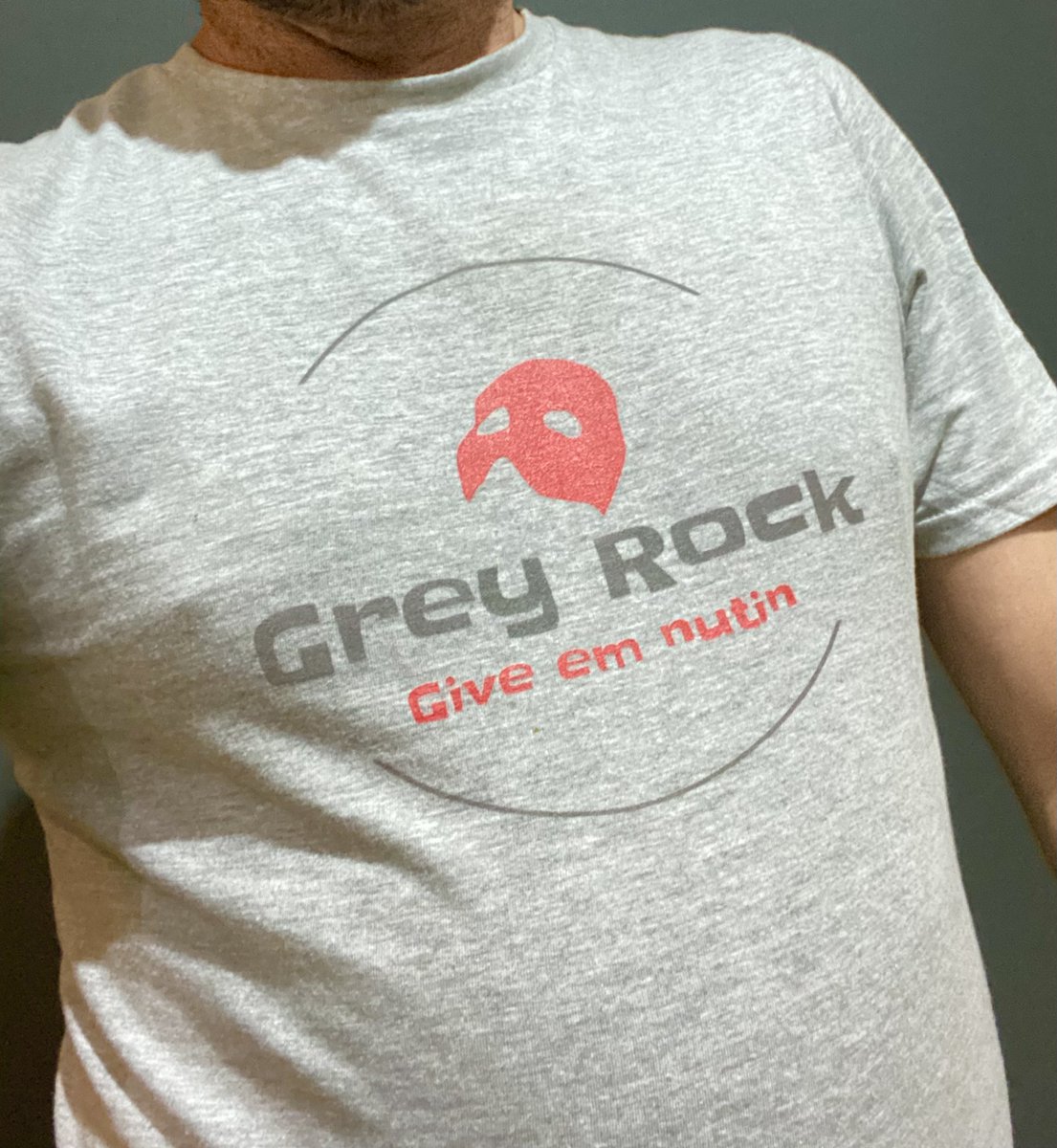 GreyRockdesign's tweet photo. Tired of playing the narcissist's game? Use the Grey Rock method and wear it proudly on your chest with our apparel. #narcissism #narcissist #greyrockdesign #narcissisticabuse https://t.co/0iruKKoyQm