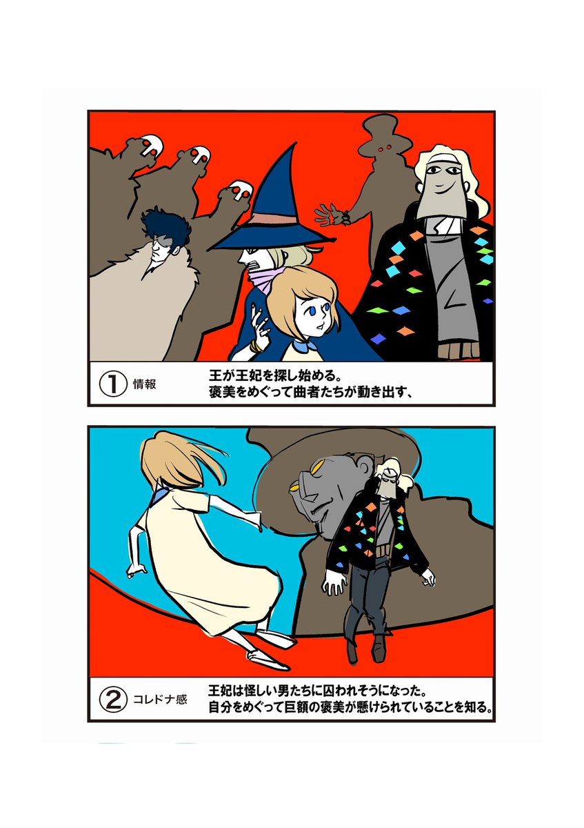 どろぼうレインボウ貨幣編（第二話）。概要版。64ページを想定。

#イラスト #どろぼうレインボウ #貨幣編 https://t.co/d2nKRxQnkM