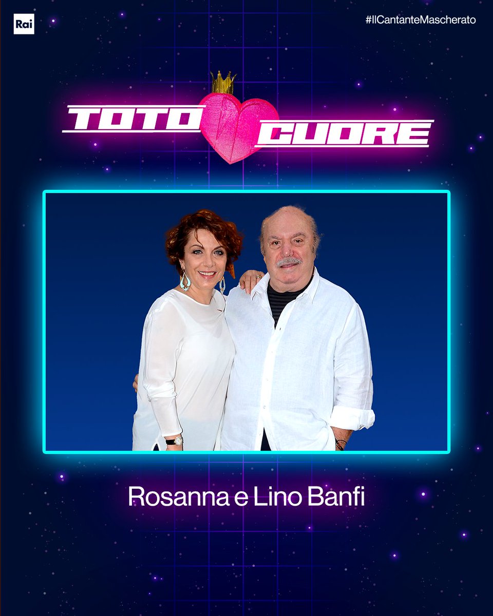 IlCantanteRai1's tweet photo. ❤️ #totoCUORE ❤️ #RoannaBanfi e #LinoBanfi si nascondono sotto la maschera #icmCUORE di questa sera? Metti like e commenta il tuo pronostico!
#IlCantanteMascherato #icm2023 https://t.co/DfSZn1WYcY