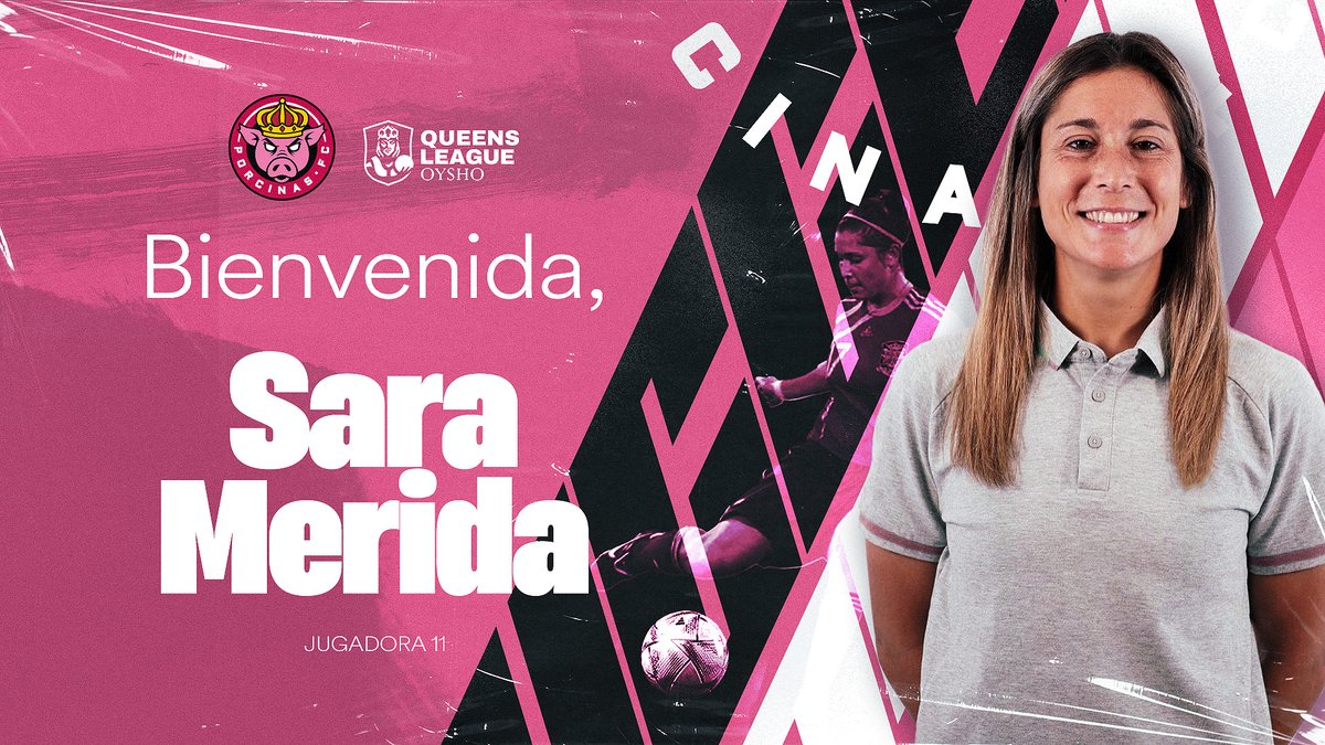 Hoy le damos la bienvenida a nuestra primera pieza en  Porcinas FC.

<a href="/saramerida17/">Sara Mérida Pérez</a> será nuestra jugadora 11 para la <a href="/QueensLeague/">Queens League Spain</a> 

¡Bienvenida, Sara! ❤🐷