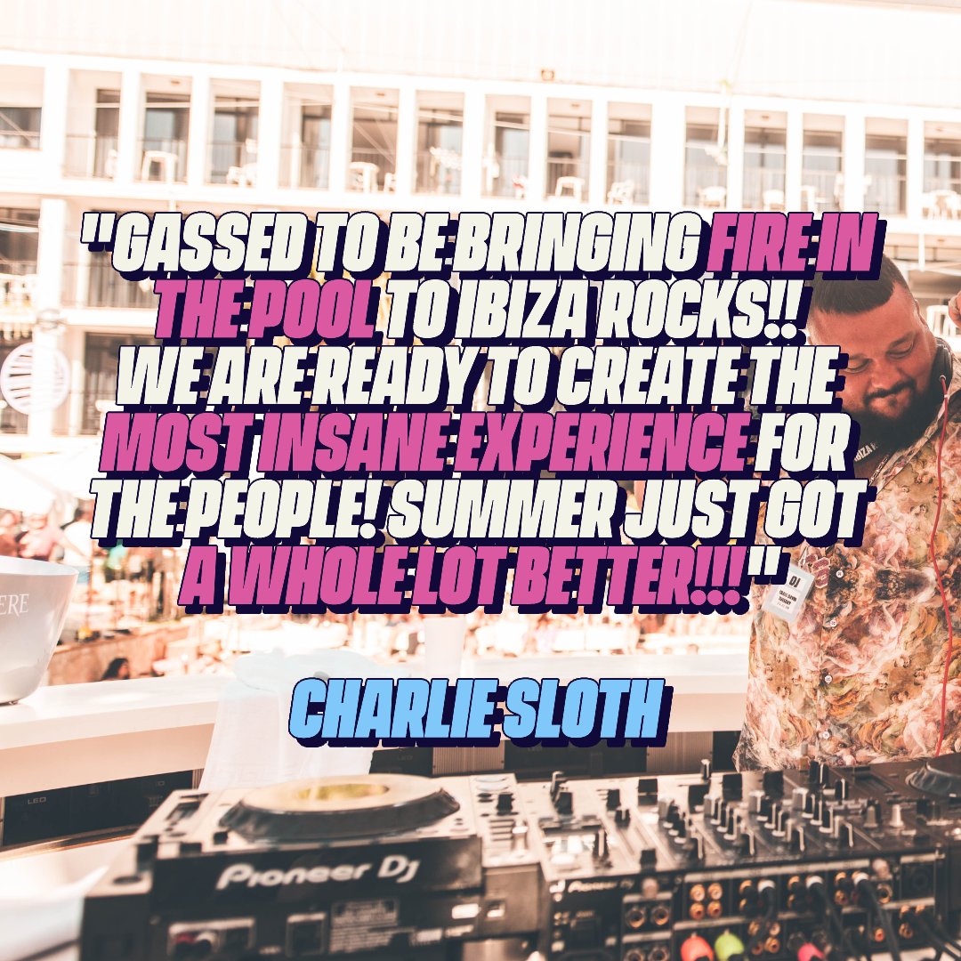 Ibiza Rocks (@ibizarocks) on Twitter photo We are SO excited to be bringing the legendary Fire in the Booth poolside! <a href="/CharlieSloth/">Charlie Sloth</a> 🔥📻️
<a href="/ArrDeeTweets/">ARRDEE</a> <a href="/TheBugzyMalone/">Bugzy Malone</a> <a href="/HeadieOne/">One</a> <a href="/KreptandKonan/">Krept & Konan</a> & more will be taking to the stage on Thursdays this summer. You seriously do not want to miss this one💥
#fireinthepool We are SO excited to be bringing the legendary Fire in the Booth poolside! <a href="/CharlieSloth/">Charlie Sloth</a> 🔥📻️
<a href="/ArrDeeTweets/">ARRDEE</a> <a href="/TheBugzyMalone/">Bugzy Malone</a> <a href="/HeadieOne/">One</a> <a href="/KreptandKonan/">Krept & Konan</a> & more will be taking to the stage on Thursdays this summer. You seriously do not want to miss this one💥
#fireinthepool
