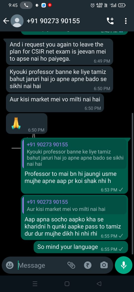 Satyam2708's tweet photo. @BYJUS @ByjusSupport A great conversation today with Byju's salesperson. https://t.co/ugqSydzhLg