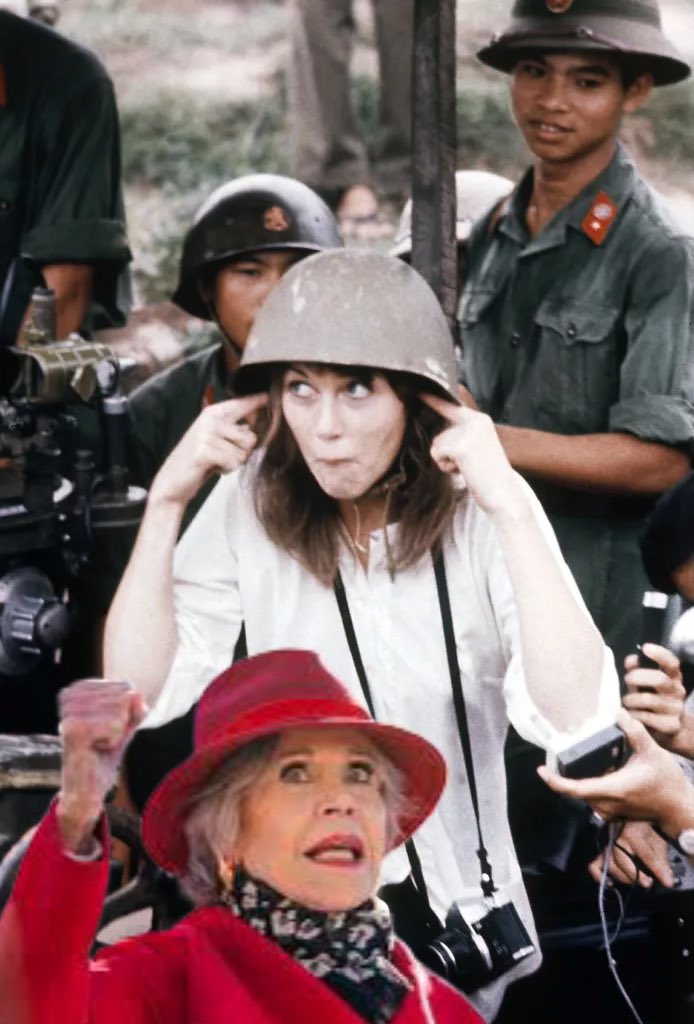 Then and now… Jane Fonda continues to America’s BIGGEST WHISTLE BLOWER…!!! #Treason #TreasonAgainstAmerica #Sellout #Communist.  #JaneFonda