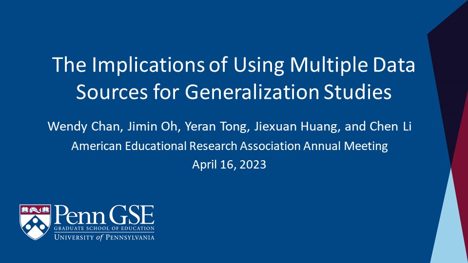 After 7 years, I am back in Chicago! It's great to come back to the place I called home for five years. Looking forward to presenting our work on the use of multiple data sources for generalization tomorrow from 11:40 AM - 1:10 PM. #AERA2023 .