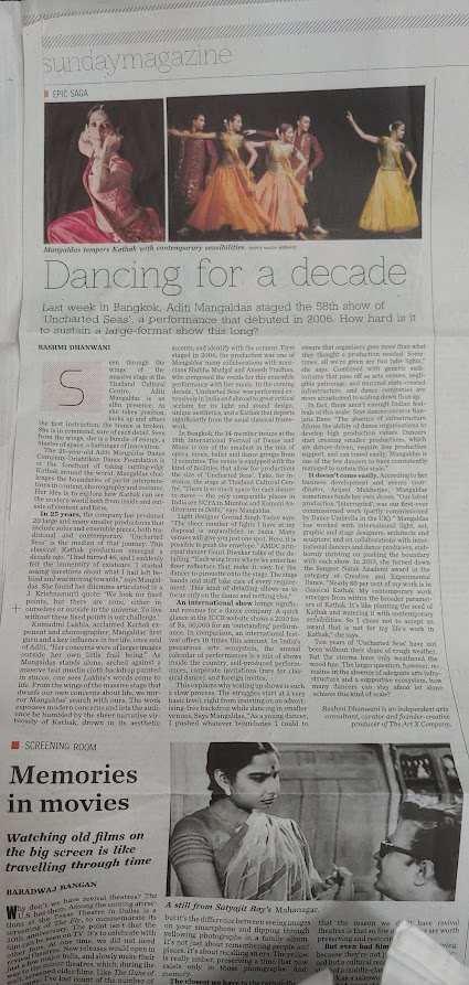had habit of collecting newspaper cuttings of anything related to Arts, particularly performing arts-Dance-my first love. As once Shri Mohan Khokar said to me that it requires lot of patience to continue one's passion. I lost it. dance critic
@AditiMangaldas @DrishtikonDance