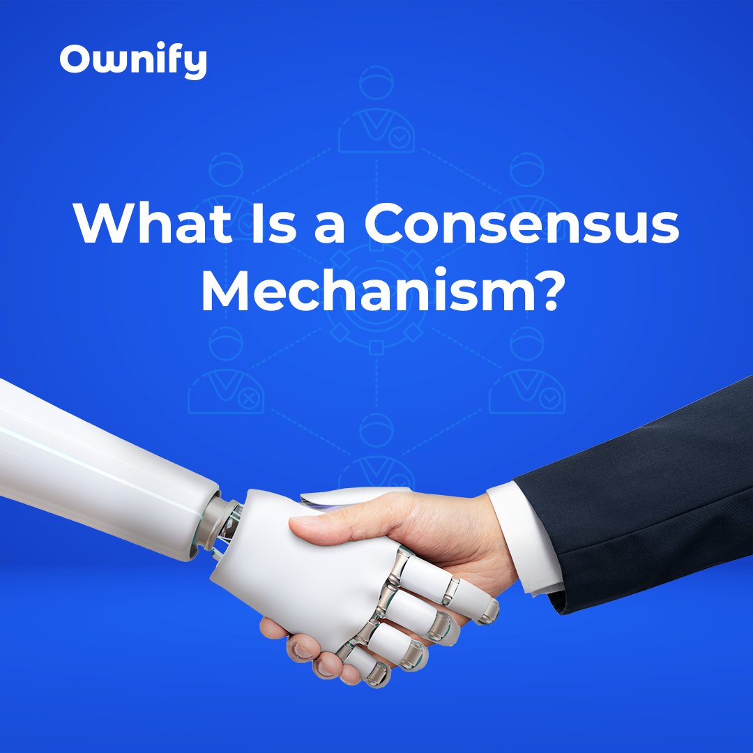 OwniChain's tweet image. A #blockchain consensus mechanism is a type of automated system used to achieve agreement, trust, &amp;amp; security across a decentralized computer network.

There are several types of consensus mechanisms such as Proof of Work, Proof of Stake, Proof of Authority, etc.

#OwnifyApp #dApp