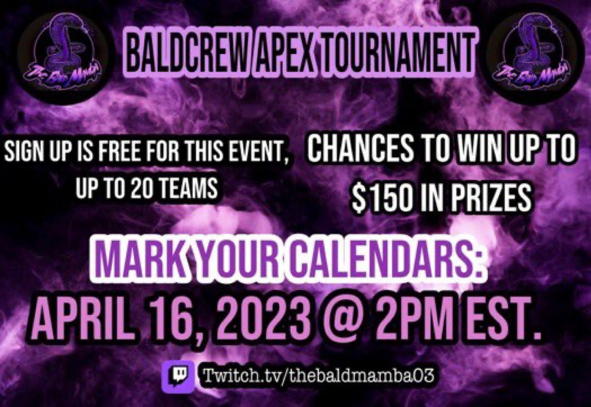 bearded_daddy26's tweet image. Guys that tournament that I’m helping to host.. yeah that one!!! It’s tomorrow!!!!!!!! Can’t wait so excited to be a host and to participate!!! We have 19 teams only one spot left!!! Come out and take me and @thebaldmamba03 money!!! Also big thanks to @TheDocSmallz help!!!
