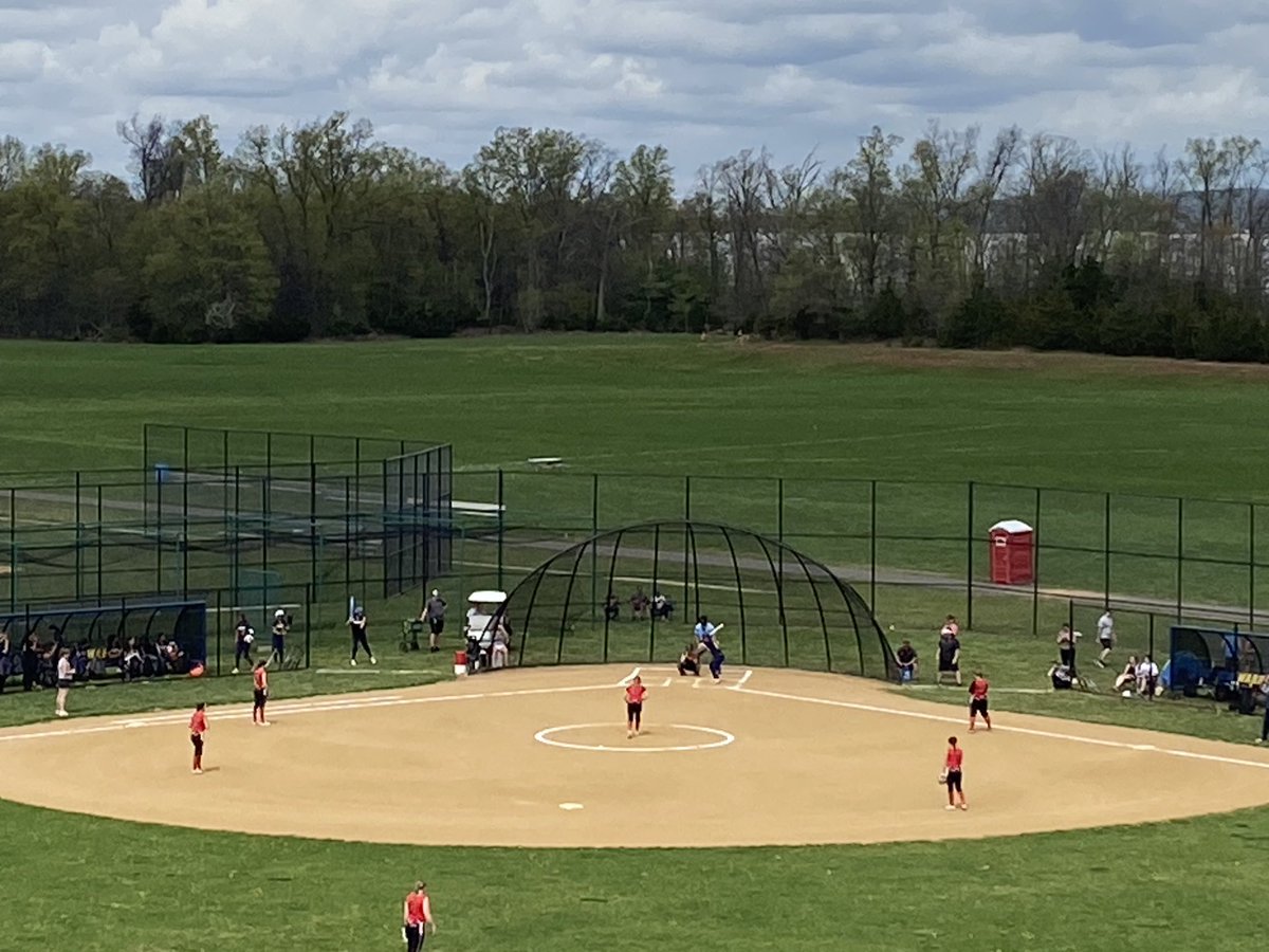 Girls Softball in action today against Bound Brook. Press box view!!